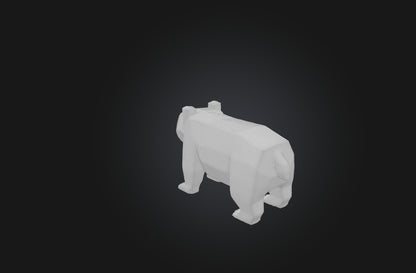 3D model Voxel Bear VR / AR / low-poly