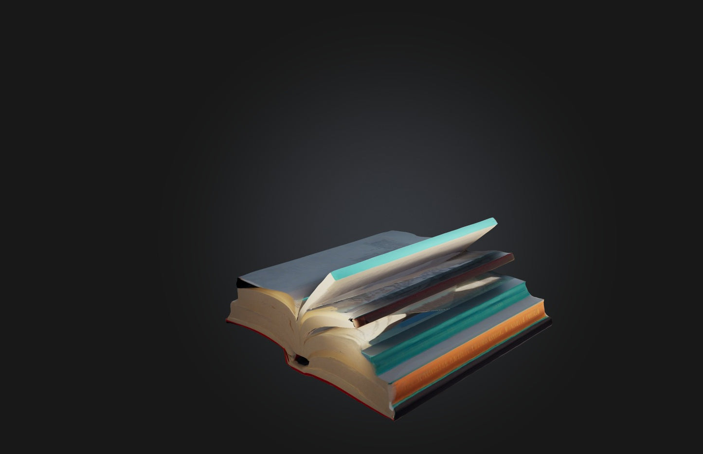 3D model Voxel Book VR / AR / low-poly