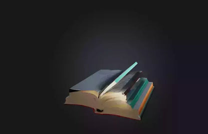 3D model Voxel Book VR / AR / low-poly