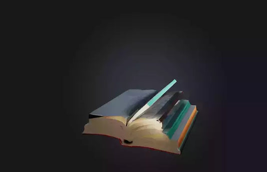 3D model Voxel Book VR / AR / low-poly