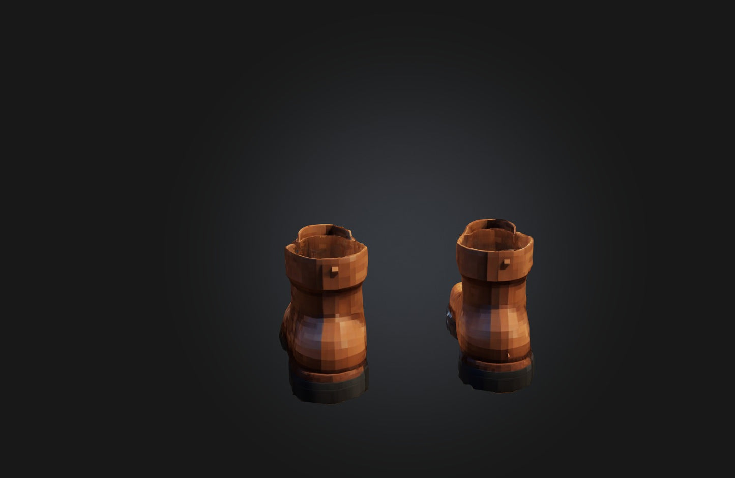 3D model Voxel Boots VR / AR / low-poly