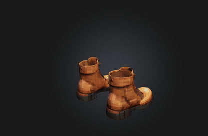 3D model Voxel Boots VR / AR / low-poly