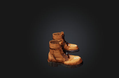 3D model Voxel Boots VR / AR / low-poly