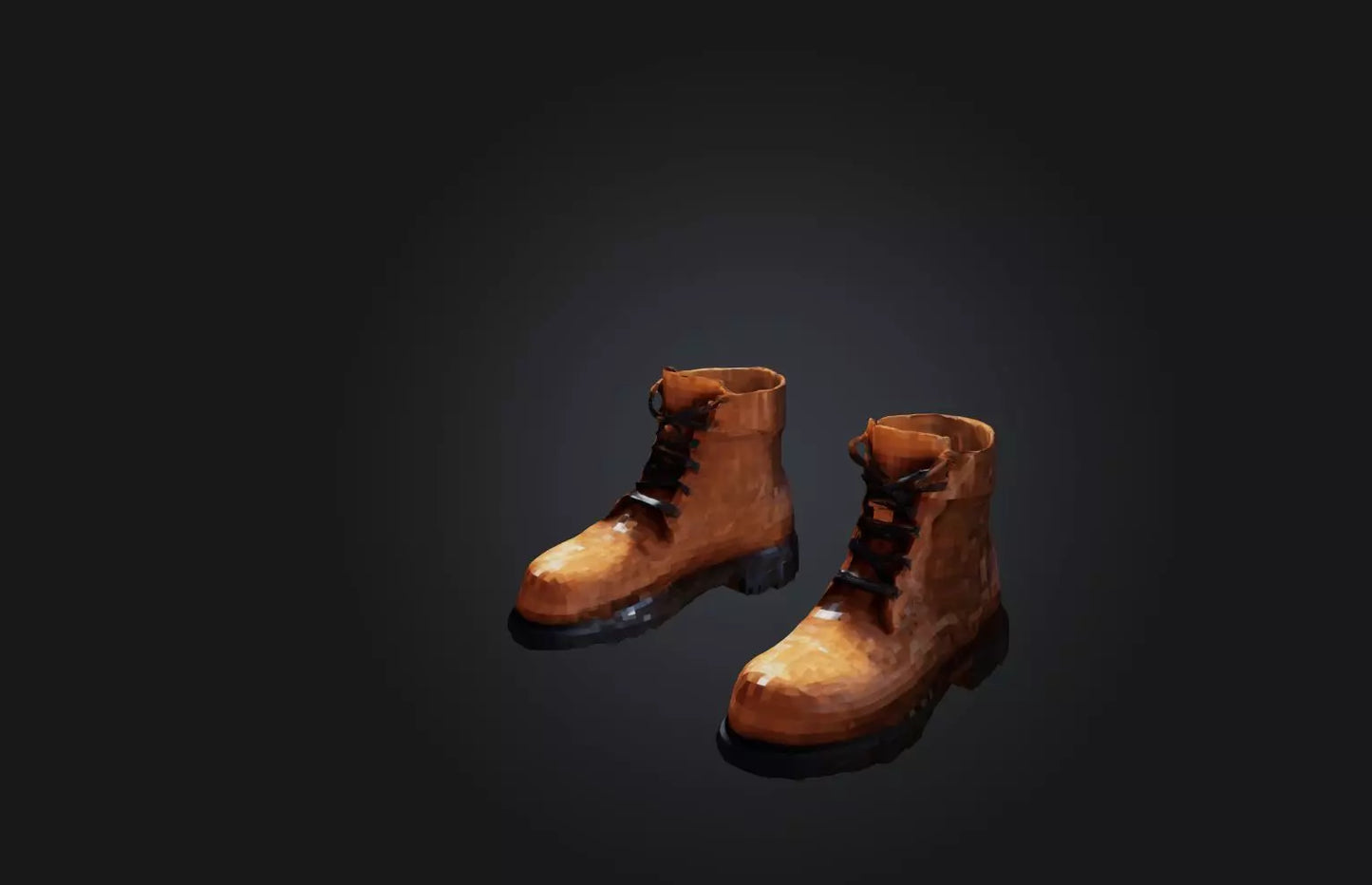 3D model Voxel Boots VR / AR / low-poly