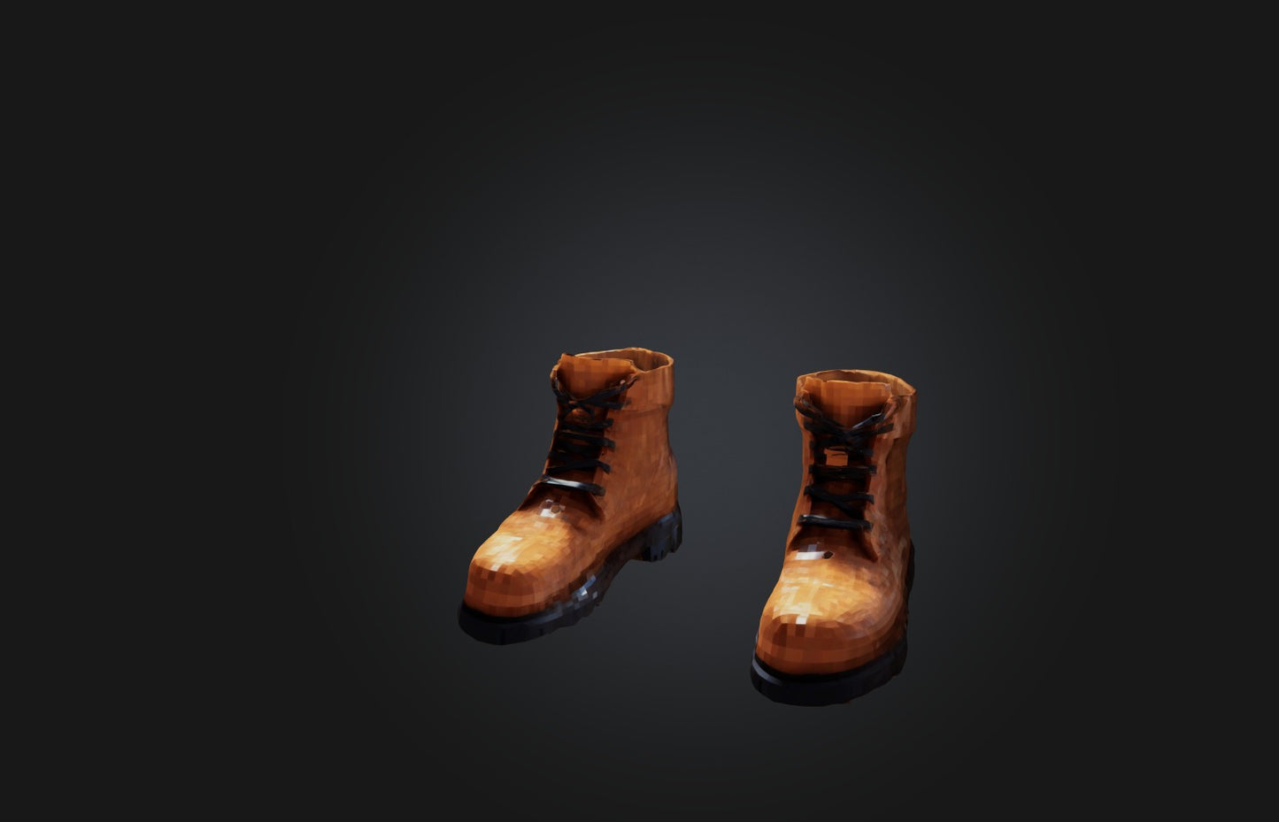 3D model Voxel Boots VR / AR / low-poly