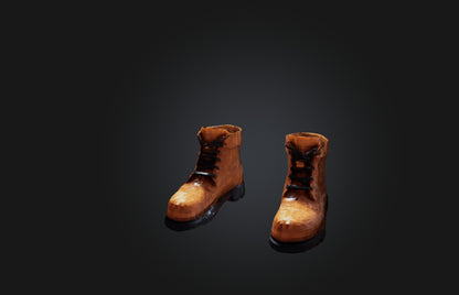 3D model Voxel Boots VR / AR / low-poly