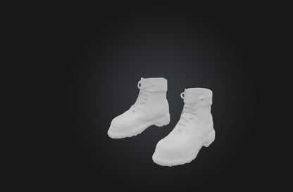 3D model Voxel Boots VR / AR / low-poly