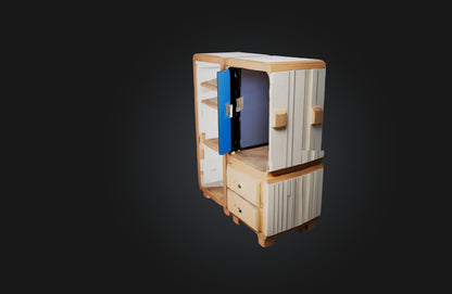3D model Voxel Cabinet VR / AR / low-poly