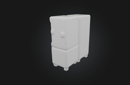 3D model Voxel Cabinet VR / AR / low-poly