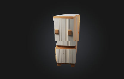 3D model Voxel Cabinet VR / AR / low-poly