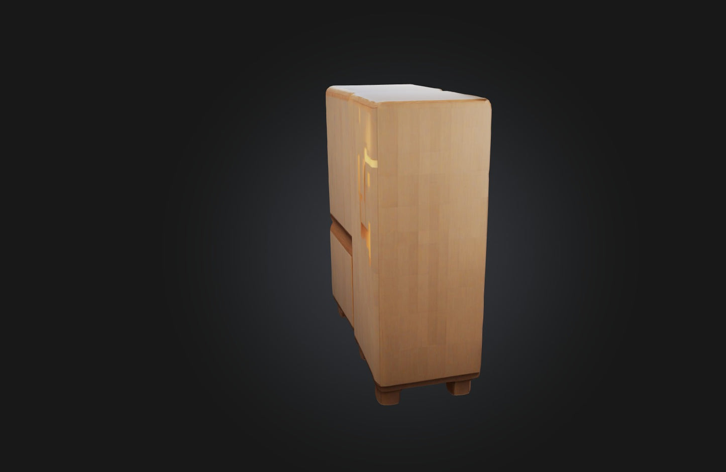 3D model Voxel Cabinet VR / AR / low-poly