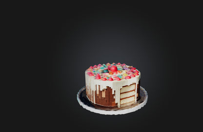 3D model Voxel Cake VR / AR / low-poly