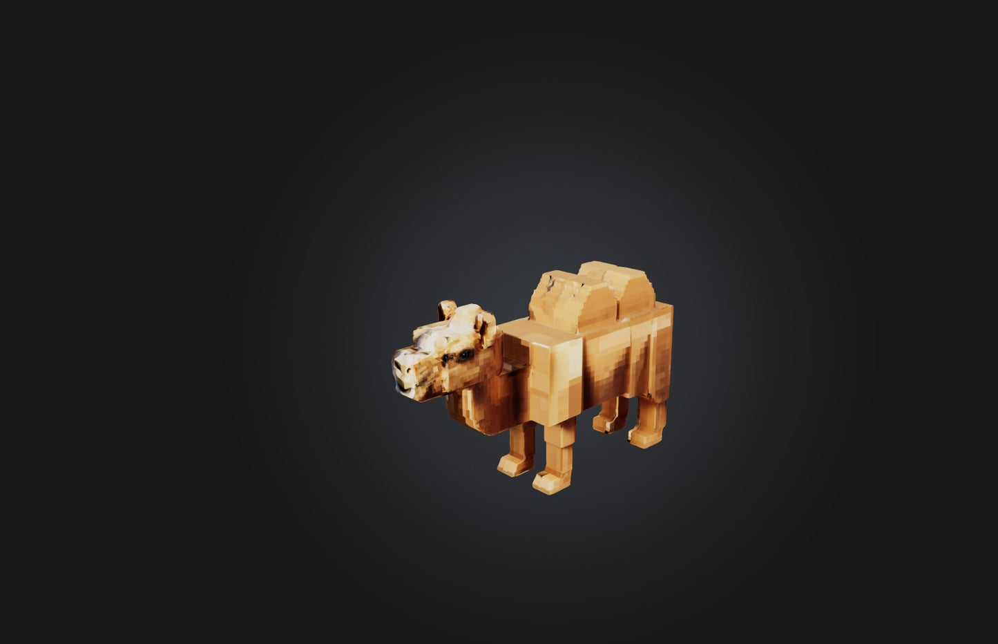 3D model Voxel Camel VR / AR / low-poly