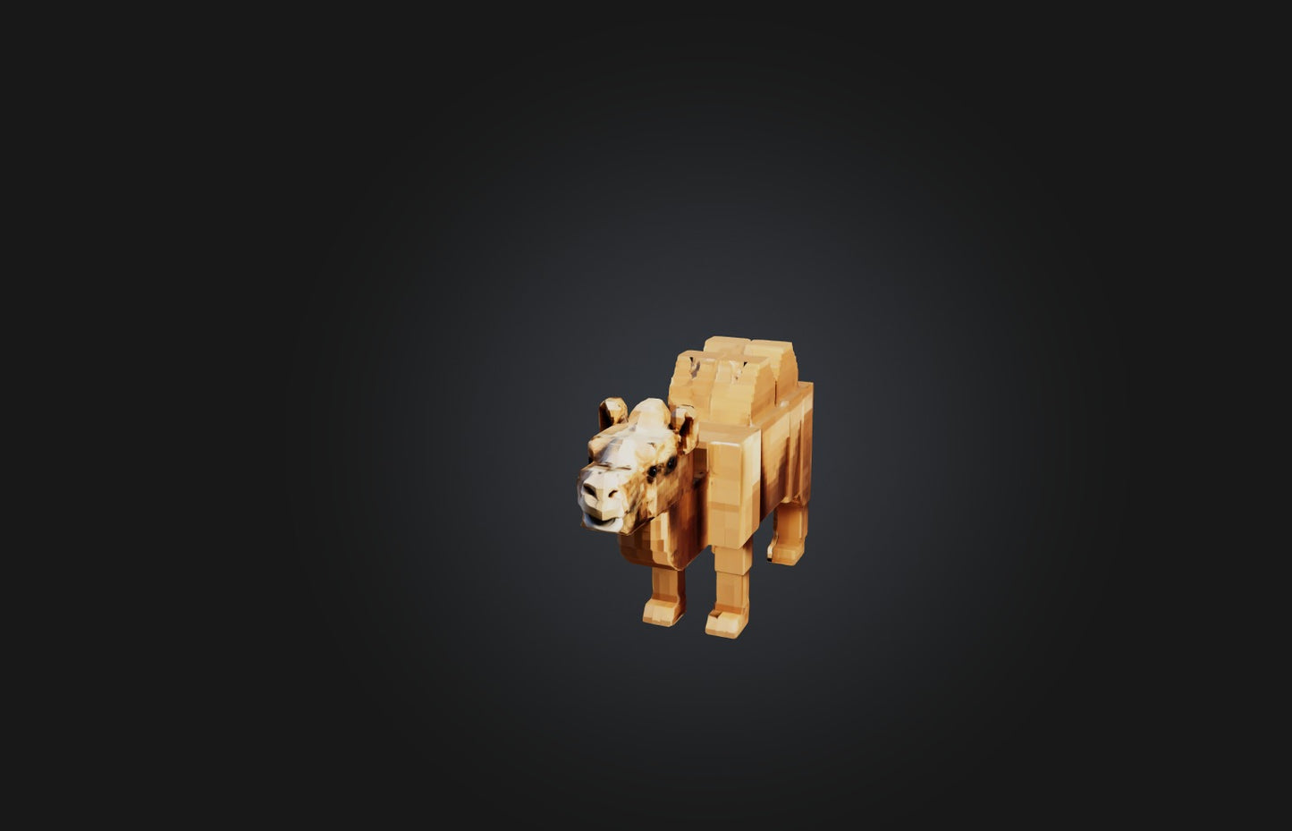 3D model Voxel Camel VR / AR / low-poly