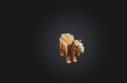 3D model Voxel Camel VR / AR / low-poly