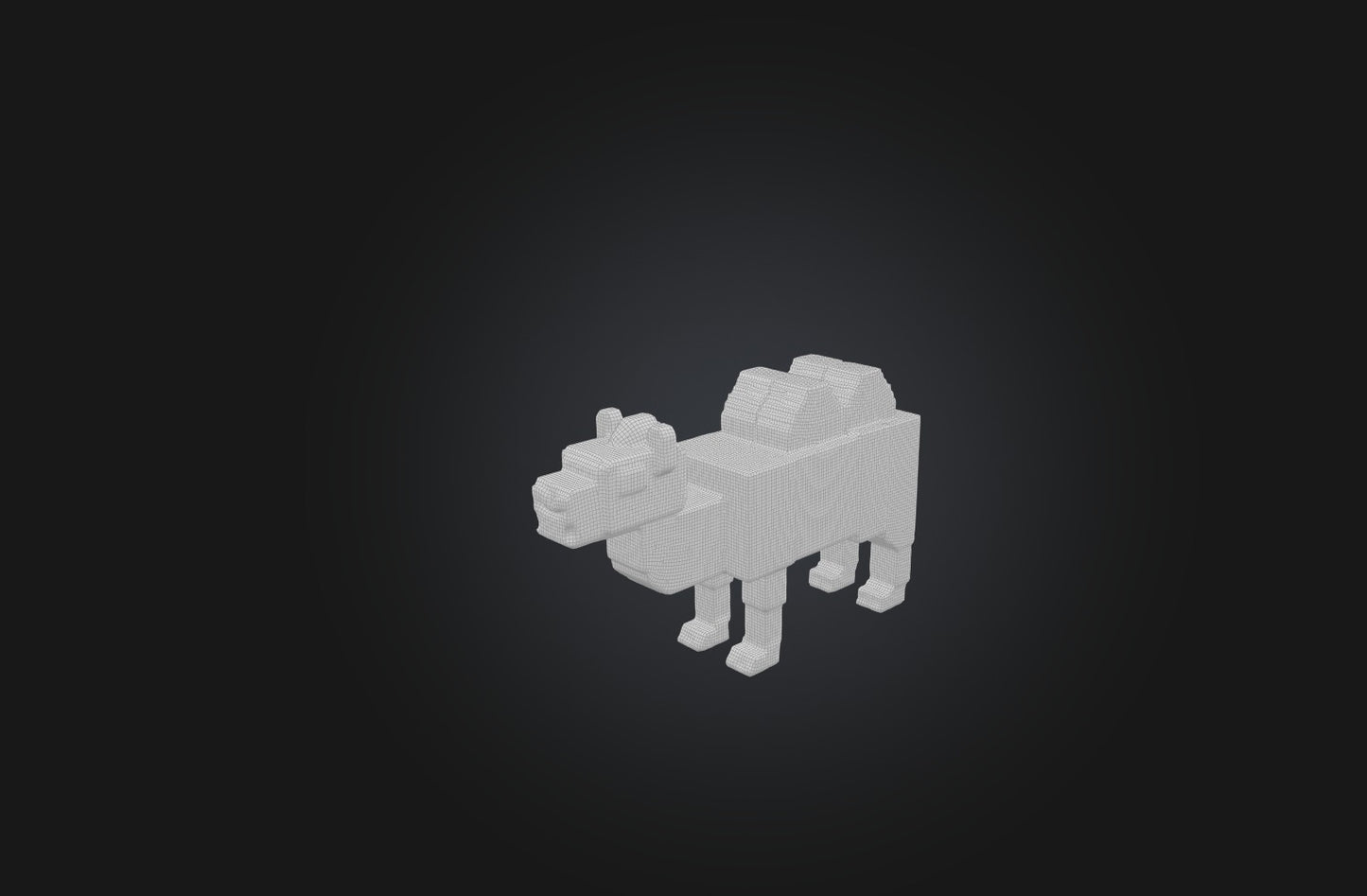 3D model Voxel Camel VR / AR / low-poly