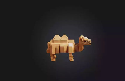 3D model Voxel Camel VR / AR / low-poly