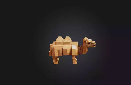 3D model Voxel Camel VR / AR / low-poly