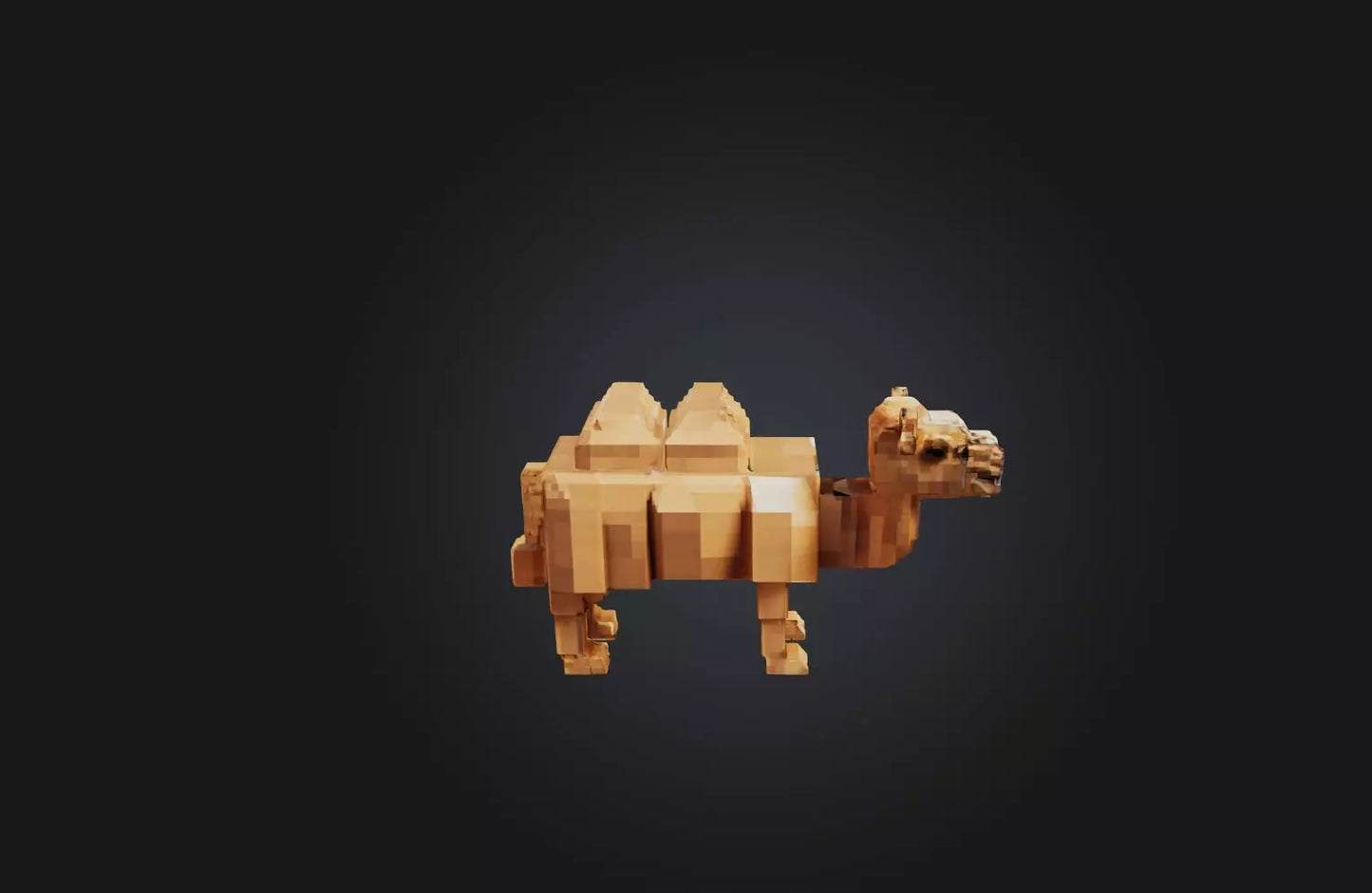 3D model Voxel Camel VR / AR / low-poly
