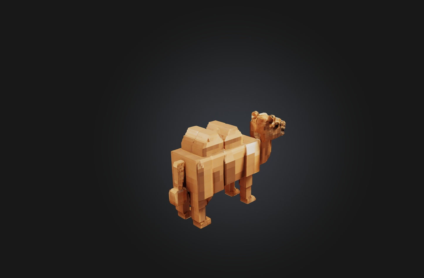 3D model Voxel Camel VR / AR / low-poly