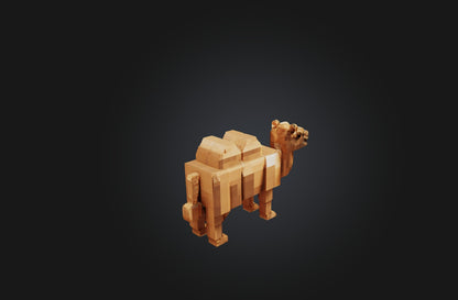 3D model Voxel Camel VR / AR / low-poly