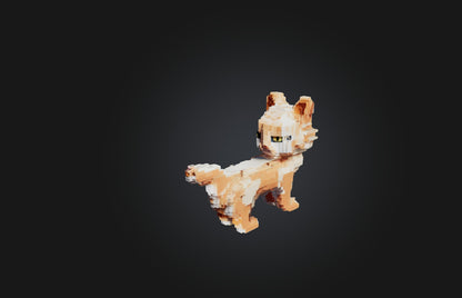 3D model Voxel Cat VR / AR / low-poly