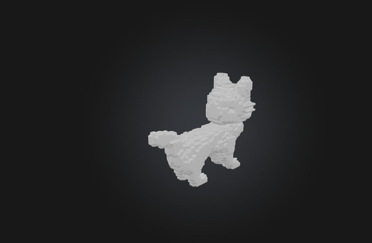 3D model Voxel Cat VR / AR / low-poly