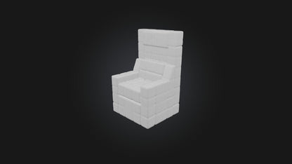 3D model Voxel Chair VR / AR / low-poly