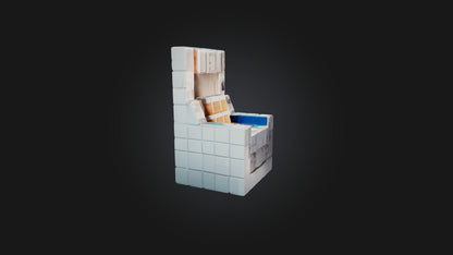 3D model Voxel Chair VR / AR / low-poly