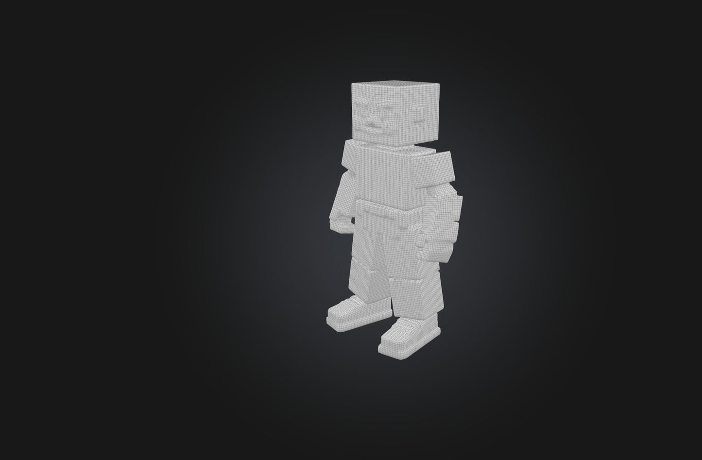 3D model Voxel character VR / AR / low-poly