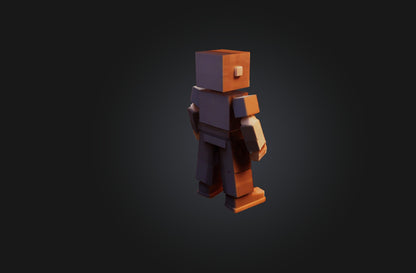 3D model Voxel character VR / AR / low-poly