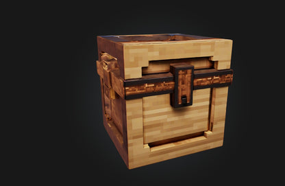 3D model Voxel Chest VR / AR / low-poly