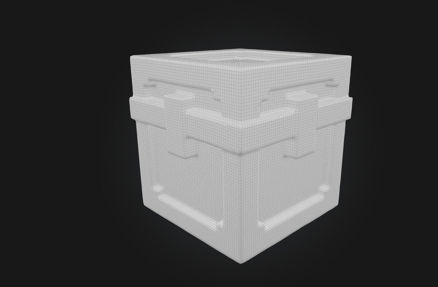 3D model Voxel Chest VR / AR / low-poly
