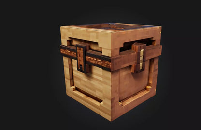 3D model Voxel Chest VR / AR / low-poly
