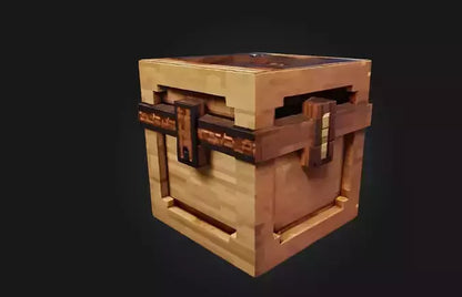 3D model Voxel Chest VR / AR / low-poly