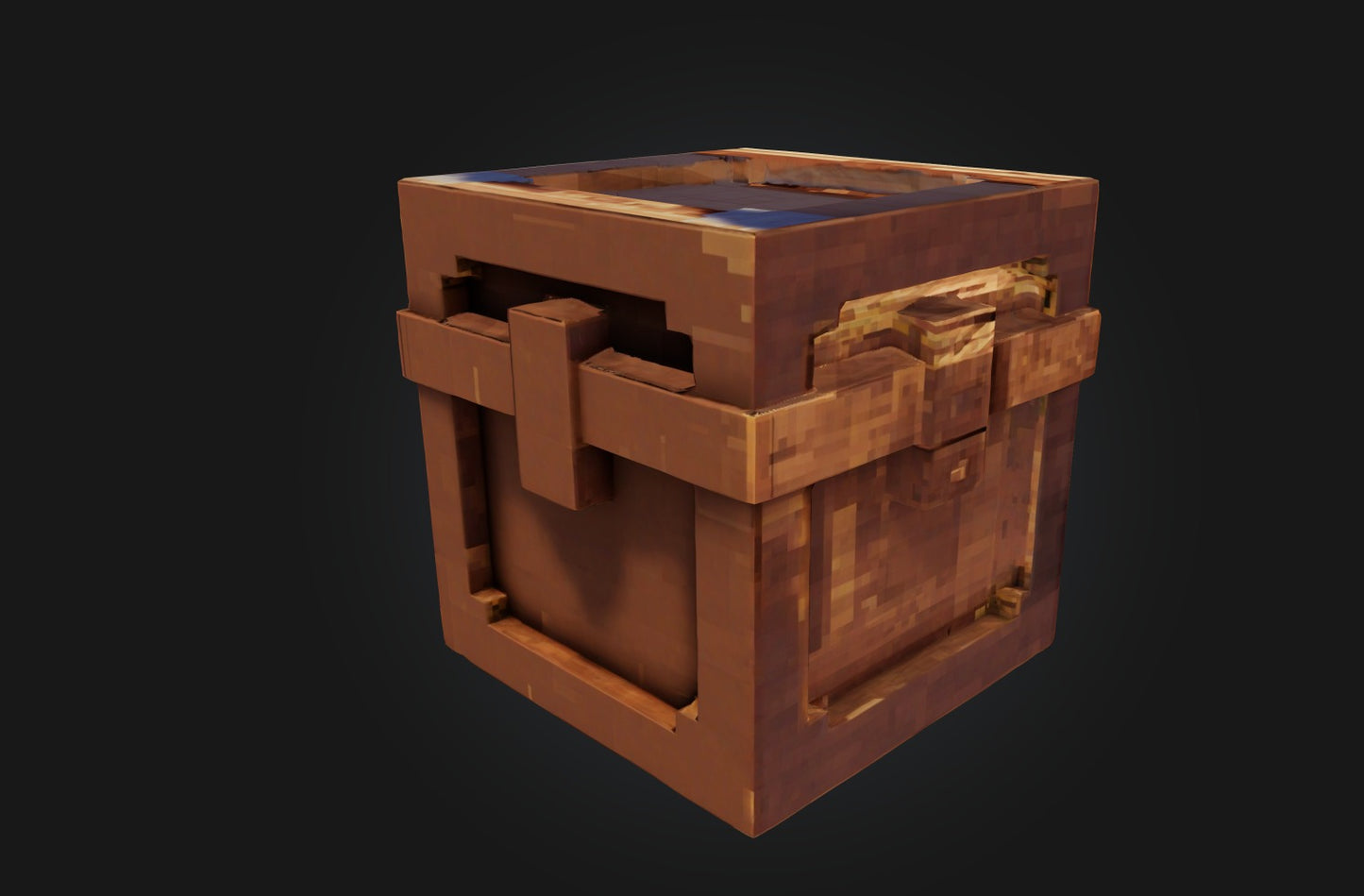 3D model Voxel Chest VR / AR / low-poly