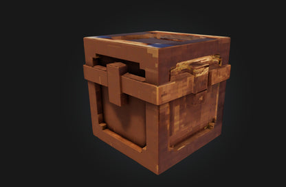 3D model Voxel Chest VR / AR / low-poly