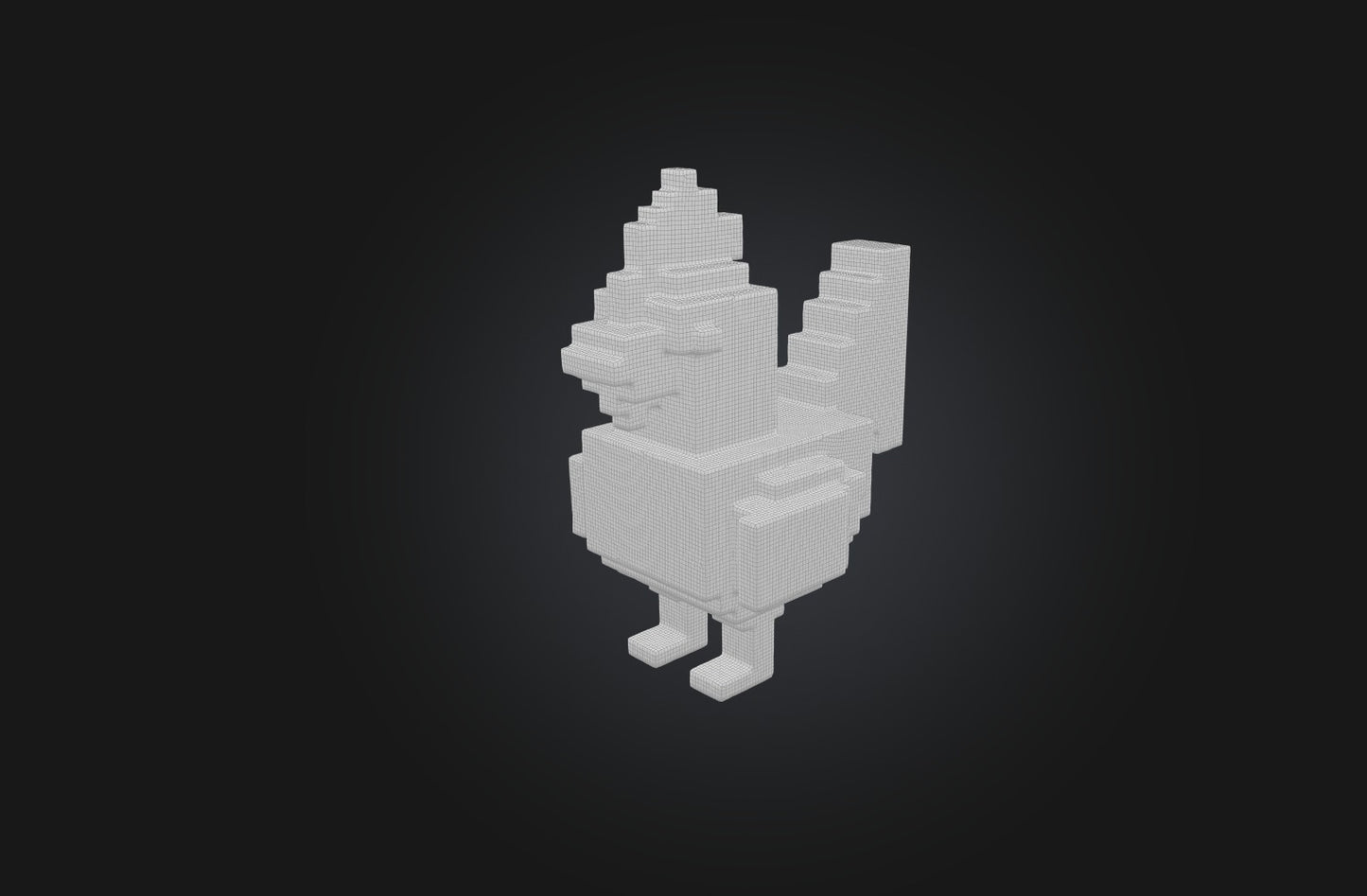 3D model Voxel Chicken VR / AR / low-poly