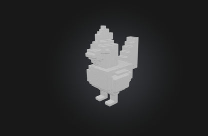 3D model Voxel Chicken VR / AR / low-poly