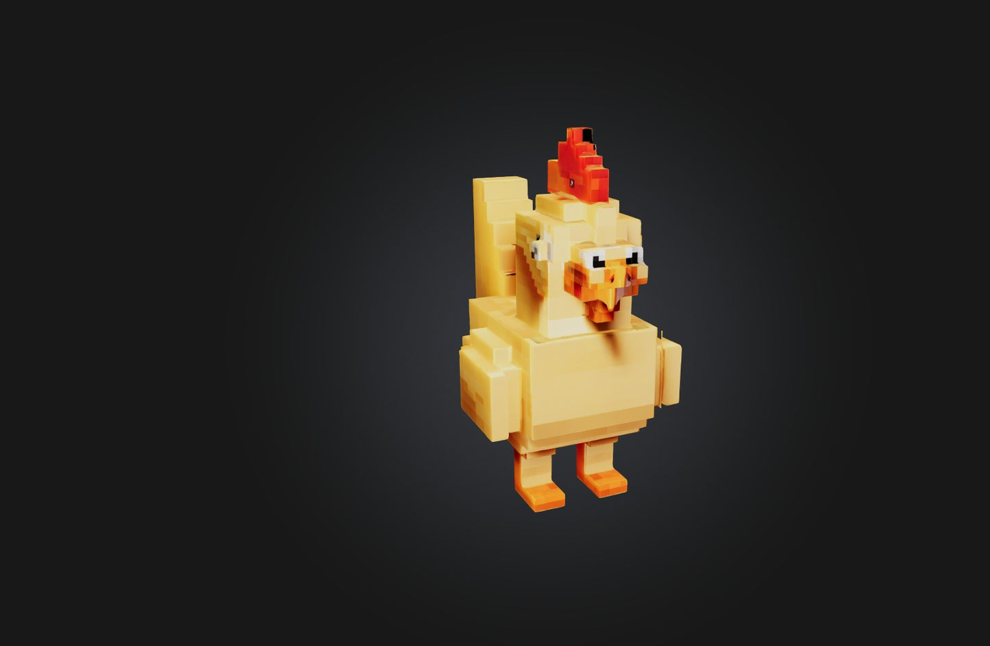 3D model Voxel Chicken VR / AR / low-poly