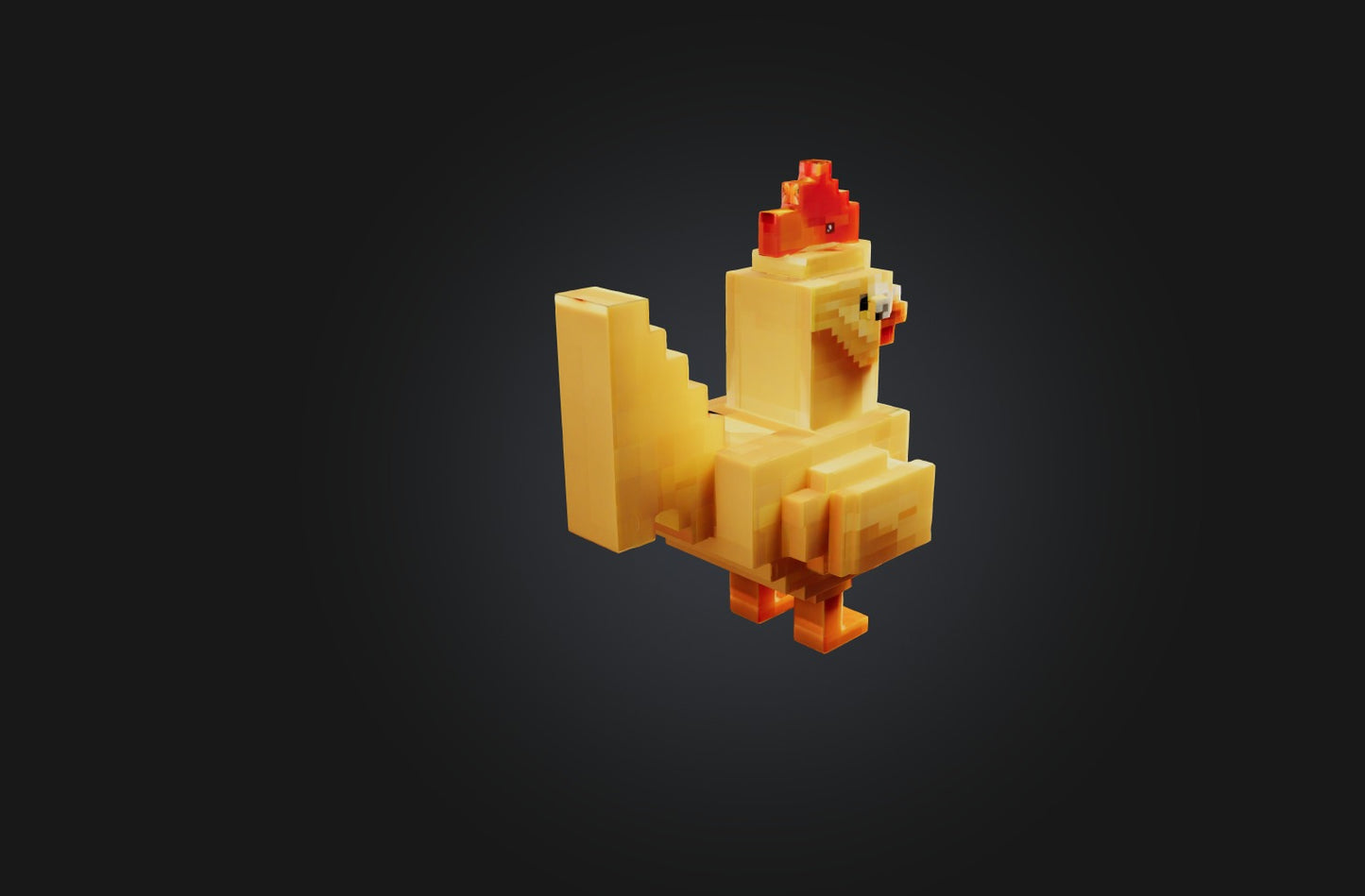 3D model Voxel Chicken VR / AR / low-poly