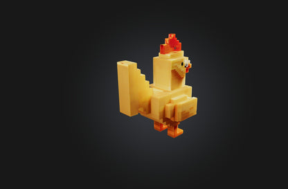 3D model Voxel Chicken VR / AR / low-poly