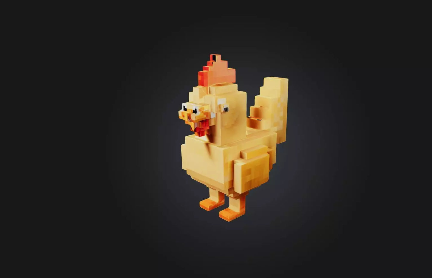 3D model Voxel Chicken VR / AR / low-poly