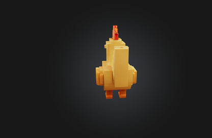 3D model Voxel Chicken VR / AR / low-poly