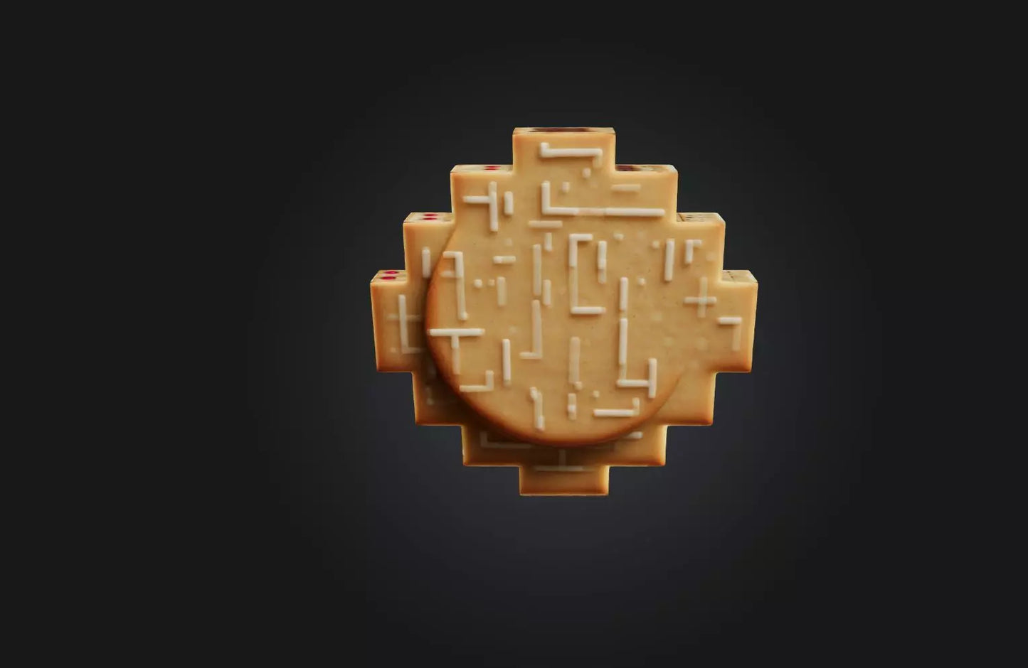 3D model Voxel Cookie VR / AR / low-poly
