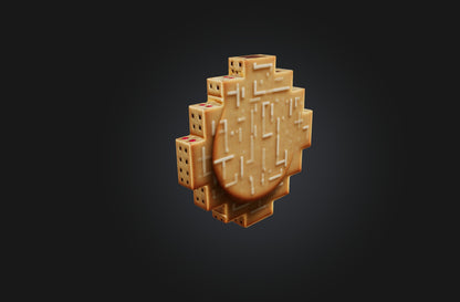 3D model Voxel Cookie VR / AR / low-poly
