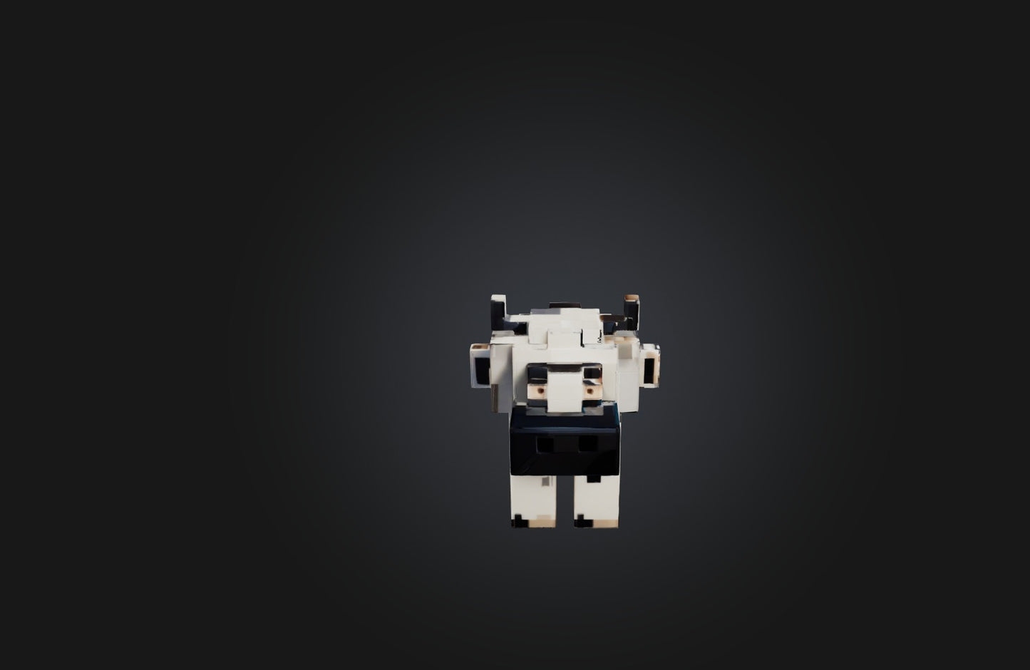 3D model Voxel Cow VR / AR / low-poly