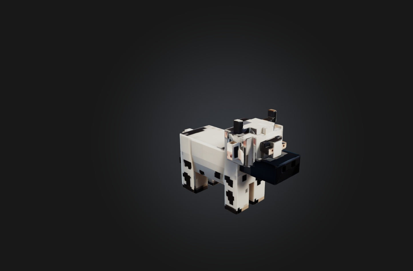 3D model Voxel Cow VR / AR / low-poly