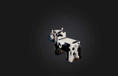 3D model Voxel Cow VR / AR / low-poly