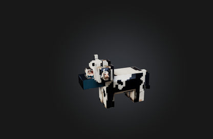 3D model Voxel Cow VR / AR / low-poly